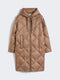 The Cube Down Jacket in Iridescent Water-Repellent Fabric Brown